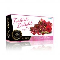 Rose Petals Coated Turkish Delight with Pomegranate Flavour & Double Pistachio