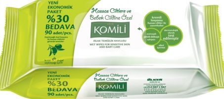 Komili Hassas Ciltler İçin Islak Mendil