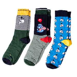 BIGGDESIGN MR ALLRIGHT MAN MEN'S SOCKS SET