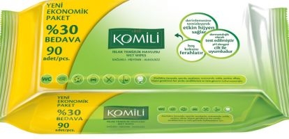 Genel Kullanım için Komili Islak Mendil