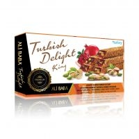 Kadayıf Coated Turkish Delight with Pomegranate Flavour & Double Pistachio - Long Cut